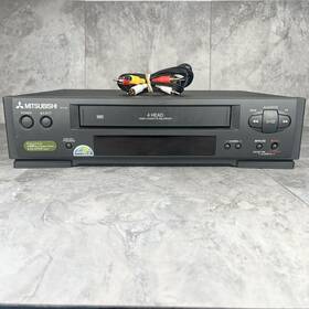 Mitsubishi Hs-u130 Vcr Vhs Player 4 Head And Recorder With Av Cables Tested Works