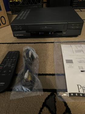 Mitsubishi Hs-u410 Hs-u410vcr Hi-fi Stereo Vhs With Remote - Tested