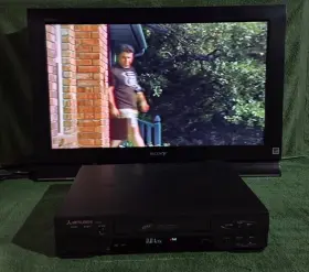 Hs-u446 Mitsubishi Hs-u44 Vcr Vhs Player Tested And Working No Remote