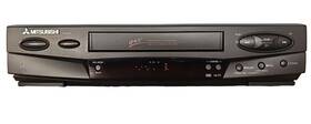 Mitsubishi Hs-u445 Vcr Vhs Player Recorder Tested Black No Remote