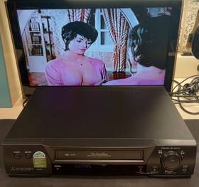 Mitsubishi Hs-u590 Hi-fi 4-head Vcr Vhs Player Cleaned Serviced Tested
