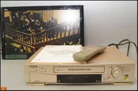 Hv-bs88 Mitsubishi Vhs Deck With Tbc Remote And Manual Powers On / Playback Tested