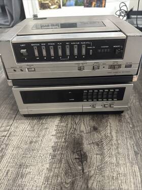 Montgomery Ward 10519 Vintage Vhs Cassette Player And Tuner 1981 Working Needs Belt