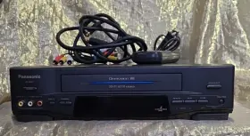 Pv-4559 Panasonic 0418 Omnivision Vcr 4 Head Hi-fi Video With Remote And Cords Works
