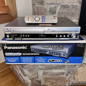 Panasonic Dmr-es35vs Tested Dmr-es35v Dvd Recorder Vhs Dubbing Vcr Player Remote And Box