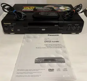 Dvd-a100 Panasonic Vintage Dvd-cd Player Original Receipt And Box With Remote Manual