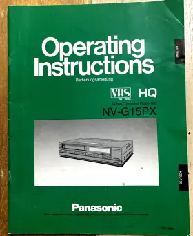 Nv-g15px Panasonic Nv-g10em Vhs Video Cassette Instructions Manual In English And German