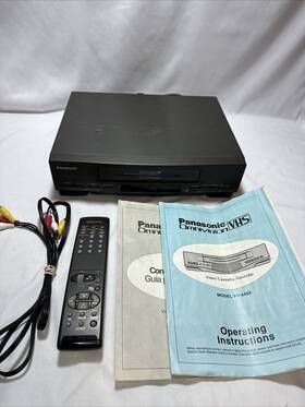 Panasonic Pv-4453 Blue Line Vcr With Remote And Manual Fully Tested Read Descri