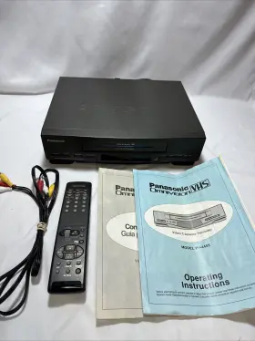Pv-4453 Panasonic Blue Line Vcr With Remote And Manual Fully Tested Read Descri Pv-4453 Panasonic Blue Line Vcr With Remote And Manual Fully Tested Read Descri