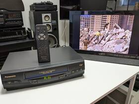 Panasonic Pv-4501 Vintage Pv-4503 Vcr Omnivision With Remote Blue Line Tested Works