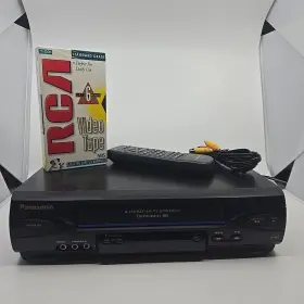 Pv-v4522-k Panasonic Pv-4522-k Omnivision 4-head Hi-fi Blue Line Vhs Vcr With Remote Tested