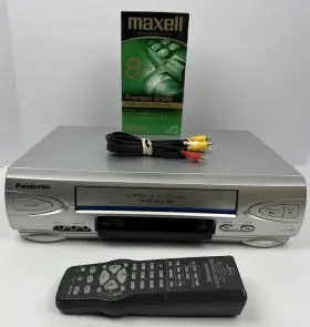 Pv-4523s Panasonic Blue Line Vhs Vcr Omnivision Player Recorder With Remote Tested