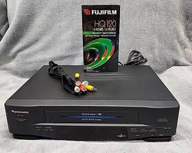 Panasonic Pv-4551 Blue Line Vcr Omnivision 4 Head Hi Fi Stereo With Rca And Tape
