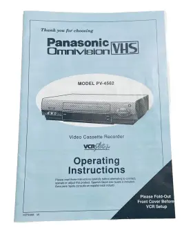 Pv-4562 Panasonic Vhs Vcr Recorder Omnivision Operating Instructions Original