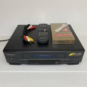 Panasonic Pv-4614 Blue Line Vcr 4 Head Omnivision With Remote And Blank Tape Working