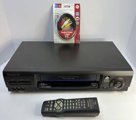 Panasonic Pv-4620 Blue Line Omnivision 4-head Hi-fi Vcr And Remote Tested Free S&h