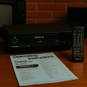 Pv-4960 Panasonic Omnivision Vhs Hi-fi Stereo Vcr With Remote Manual Tested Works