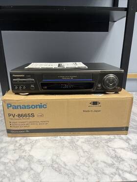 Panasonic Pv-8665s Vhs Video Cassette Recorder Vcr 4 Head-blue Line- Read
