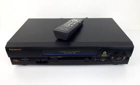 Panasonic Pv-v4061 Pv-v4601 4 Head Hi-fi Stereo Vcr With Remote Tested Working