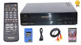 Panasonic Pv-v4068 Pv-4068 Vhs Vcr Player With Av To Hdmi Adapter And Remote - 1990