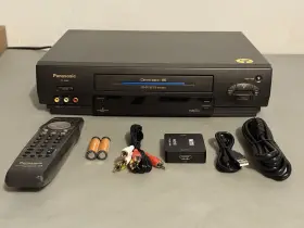 Pv-v4569 Panasonic Vcr Vhs Player 4-head Hi-fi Remote Hdmi Converter Cables Serviced