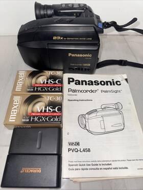 Panasonic Pvq-l458 Palmcorder Palmsight Vhsc Camcorder Exc Condition