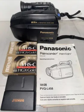 Pvq-l458 Panasonic Palmcorder Palmsight Vhsc Camcorder Exc Condition