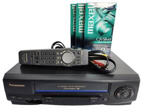 Panasonic Pvv4521k Pv-v4521-k 4-head Hi-fi Vhs Vcr Stereo With Remote Extras Working