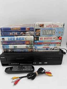 Philips Ddvp3345vb Phillips Vcr Dvd Combo Player With Remote Vhs Movie Package Deal