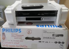 Philips Dvdr3510v Vhs Dvd Recorder Vcr Combo - Eu Power Plug Needs Adapter