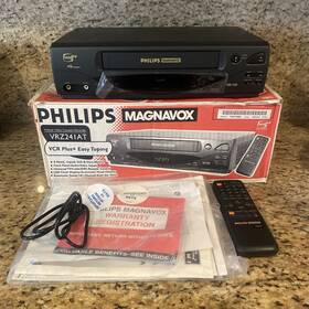 Philips Magnavox Vrz241at Nos Vcr Vhs Tape Player Recorder With Remote In Box