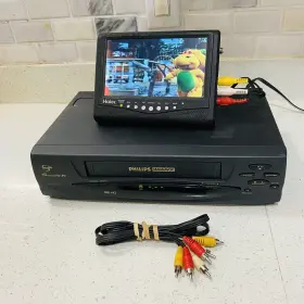 Vrz626at22 Philips Magnavox Vhs Vcr Player With Av Cords Tested And Works