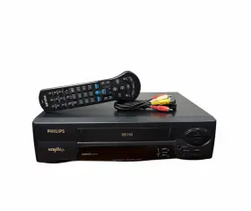 Vct425 Philips Magnavox At01 Vcr Plus W Remote And Av Cable Tested Working