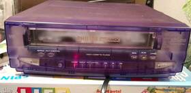 Philips Vpa115pr21 Magnavox Vcr Vhs Player Rare Purple Plays - Needs Some Work