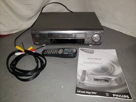 Philips Vr960b Vcr Player Super Vhs Et 4 Head Hifi Stereo Turbo Tested With Remote