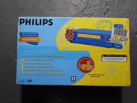 Philips Vrk12 Vintage Video Cassette Recorder Blue Yellow - New Old Stock Open Box