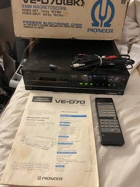 Pioneer Ve-d70 Vintage 8mm Video Cassette Recorder