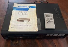 Quasar Vh5157ye Vintage Video Cassette Recorder Vhs Vcr With Remote And Manual