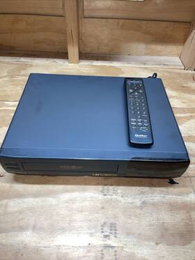 Quasar Vh6410 Vcr Video Cassette Recorder Box With Oem Remote And Av Cables Tested