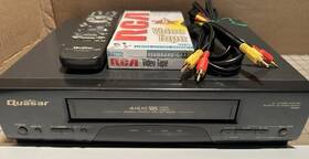 Quasar Vhq44 Vhq-44 Head Vhs Vcr Working See Video Includes Remote And New Tape