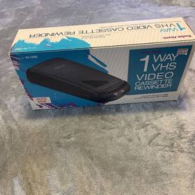 Radioshack 44-1200 Radio Shack One Way Vhs Video Cassette Tape Rewinder With Box Tested