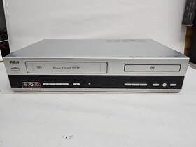 Rca Drc6355n Vcr Dvd Combo Player Silver Vhs Recorder - Works Bad Disc Tray