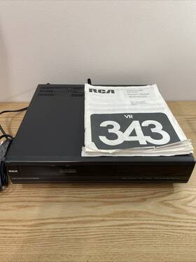 Rca Vr343 Video Cassette Recorder Parts Only- Needs Repair With/ Manual