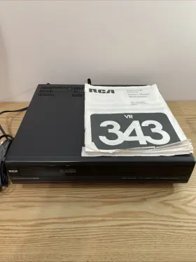 Vr343 Rca Video Cassette Recorder Parts Only- Needs Repair With/ Manual
