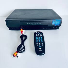 Rca Vr508n Vcr Vhs Player With Remote Control And A/v Cord Tested Working