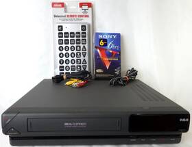 Rca Vr682hf Vhs Hi-fi Stereo 4 Head Vcr Plus With Remote Tape Cables