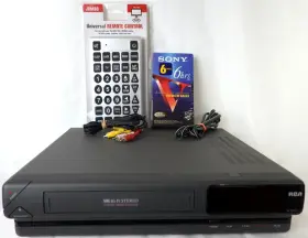 Vr682hf Rca Vhs Hi-fi Stereo 4 Head Vcr Plus With Remote Tape Cables