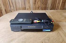 Samsung Vr3706 Vcr Vhs Hq High Speed Mechanism W Remote And Cables Tested Working