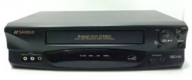 Sansui E68219 Hi-fi Stereo Vhs Vcr 4 Head Auto Tracking Recorder Black For Parts
