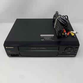 Sansui Vcr7502 Vcr Player Vhs Recorder With Remote Tested Works Great